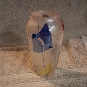 Artistic Blue and Yellow Vase